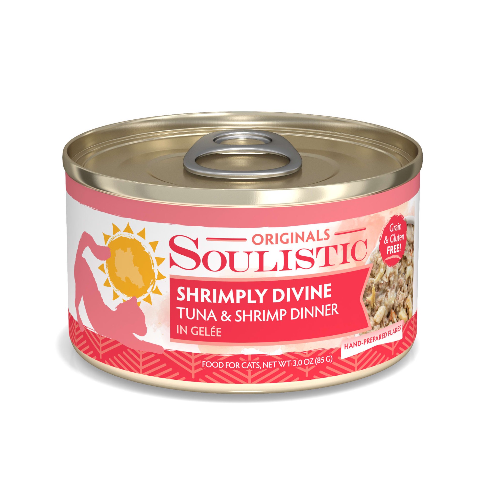 slide 1 of 1, Soulistic Shrimply Divine Tuna & Shrimp Dinner Adult Canned Cat Food in Gelee, 3 oz