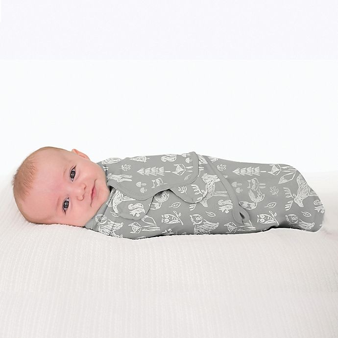 slide 2 of 2, SwaddleMe Small Chalkboard Woodland Cotton Swaddle - White, 1 ct