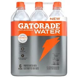 Gatorade Purified Water, Unflavored, 1 Liter, 6 Count