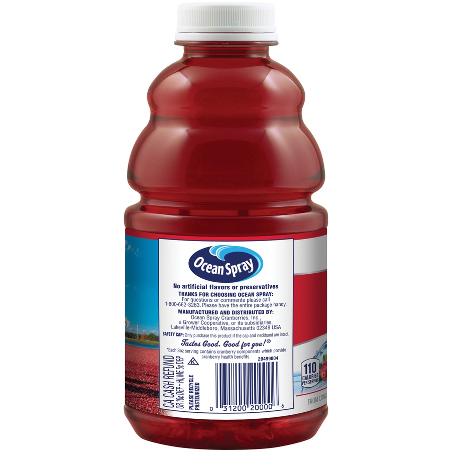slide 2 of 5, Ocean Spray Cranberry Juice 32 Ounce, 32 oz