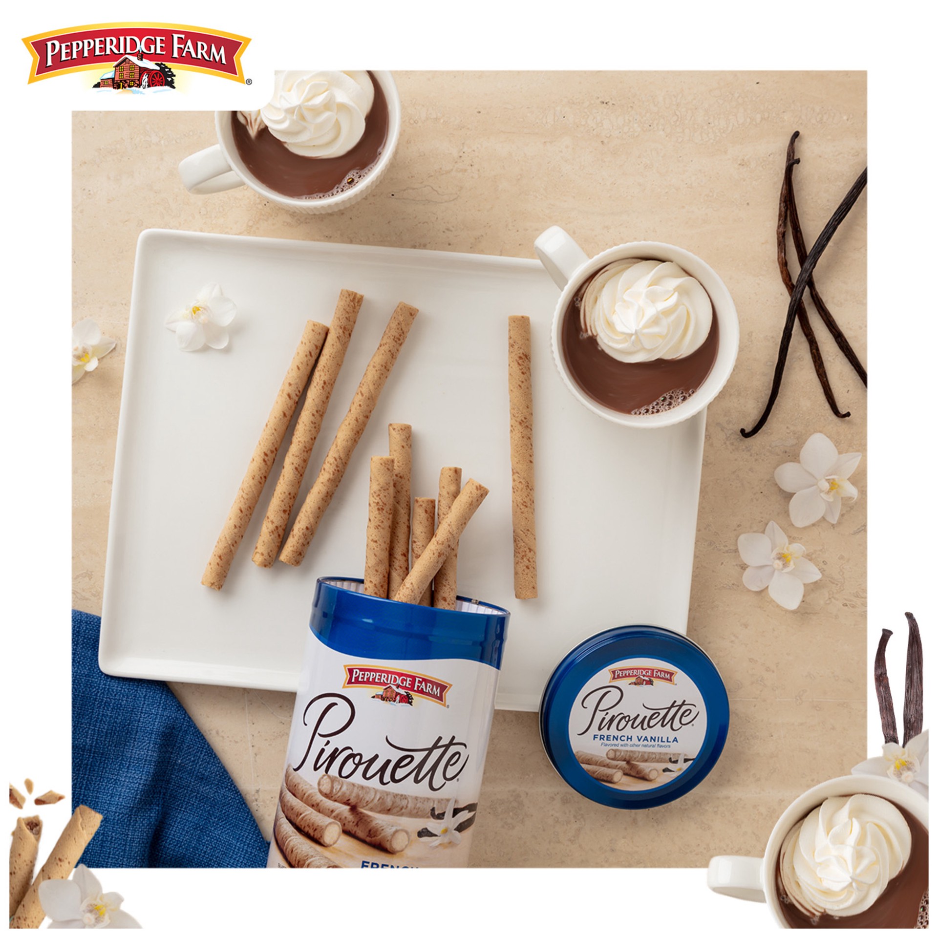 slide 4 of 7, Pepperidge Farm Pirouette Crème Filled Wafers French Vanilla Cookies - 13.5 Oz, 13.5 oz