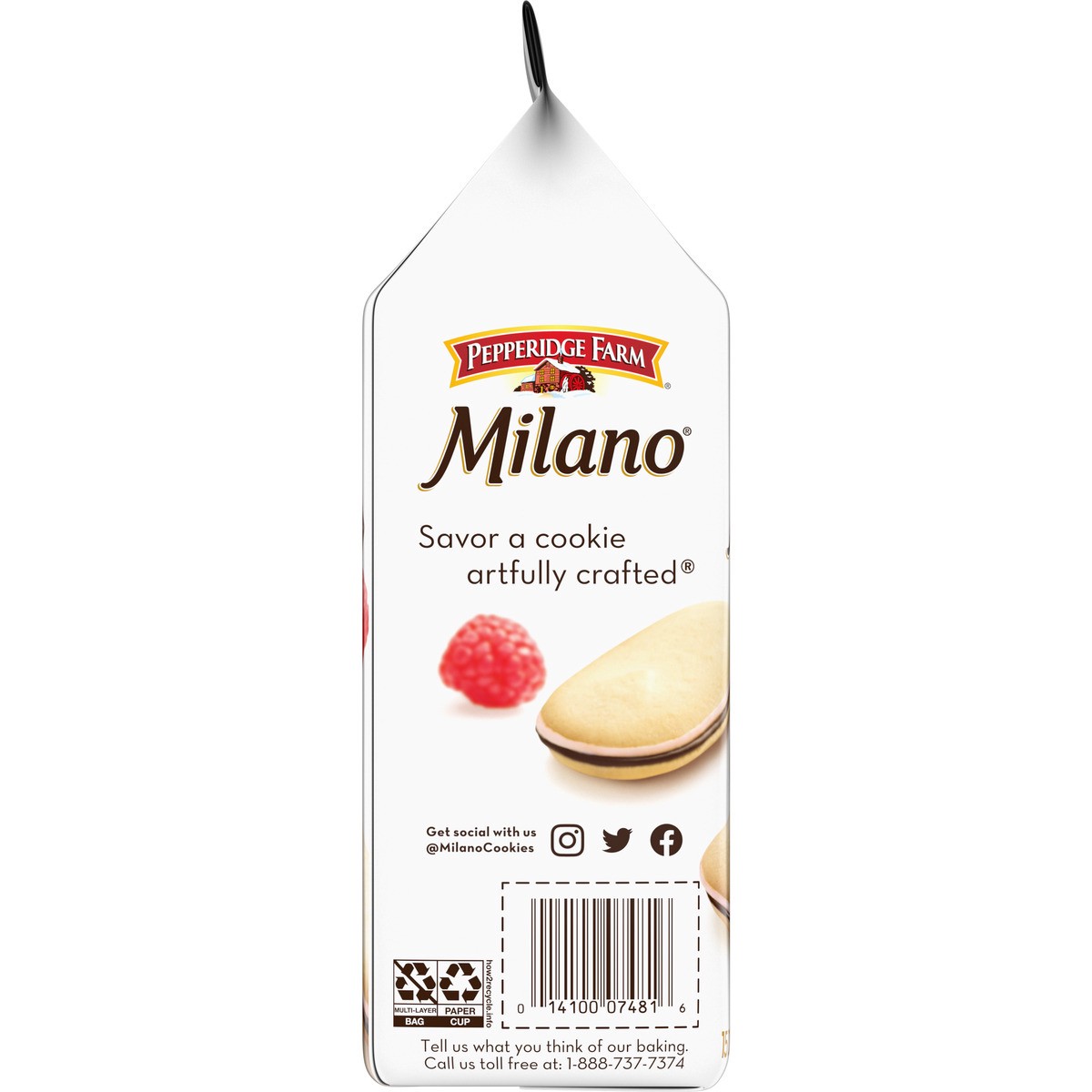slide 7 of 11, Pepperidge Farm Milano Raspberry Flavored Chocolate Cookies - 7 Oz, 7 oz