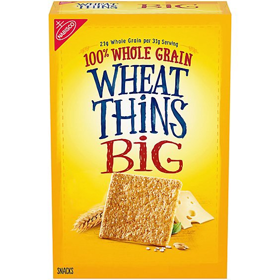 slide 1 of 13, Wheat Thins Snacks Big 100% Whole Grain - 8 Oz, 8 oz