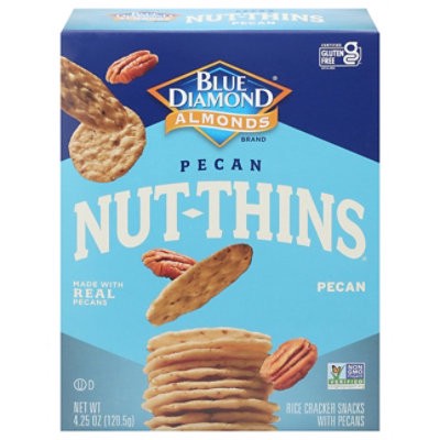 slide 1 of 11, Blue Diamond Nut Thins Cracker Snacks Pecan Nut & Rice - 4.25 Oz, 4.25 oz