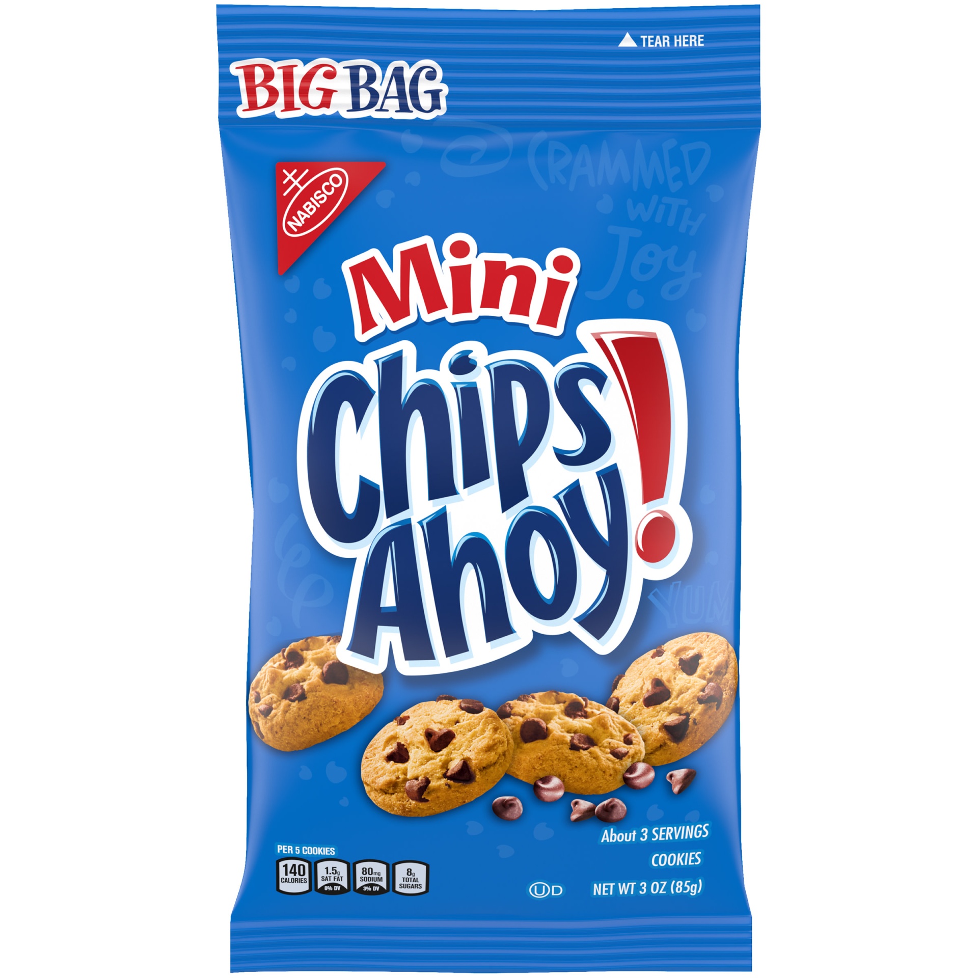 slide 2 of 2, CHIPS AHOY! Mini Original Chocolate Chip Cookies, Big Bag, 3 oz, 3 oz