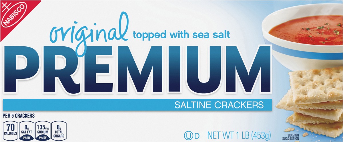 slide 14 of 14, Premium Original Saltine Crackers - 16 Oz, 16 oz