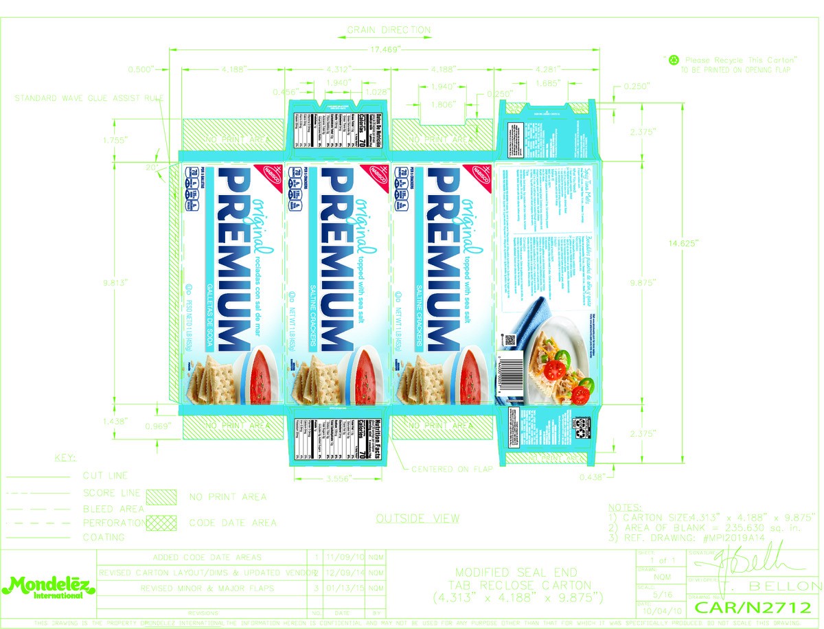slide 11 of 14, Premium Original Saltine Crackers - 16 Oz, 16 oz