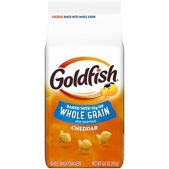slide 1 of 10, Goldfish Baked With Whole Grain Cheddar Crackers - 6.6 Oz, 6.6 oz