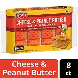 Keebler Sandwich Crackers Cheese And Peanut Butter Single Serve Snack Crackers 8 Count - 11 Oz