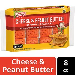 Keebler Sandwich Crackers Cheese And Peanut Butter Single Serve Snack Crackers 8 Count - 11 Oz