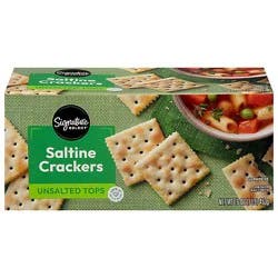 Signature Select Crackers Saltine Unsalted Tops - 16 Oz