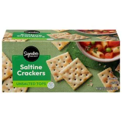 Signature Select Crackers Saltine Unsalted Tops - 16 Oz