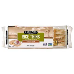 Sesmark Crackers Rice Thins Brown Rice - 3.5 Oz