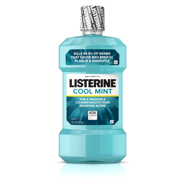 slide 1 of 1, Listerine Antiseptic Mouthwash - Cool Mint, 1 liter