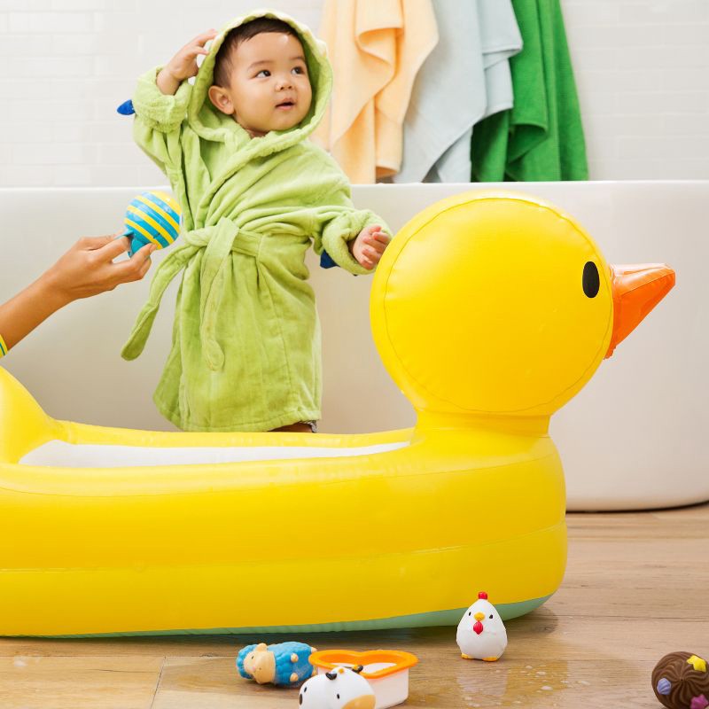 slide 4 of 5, Munchkin White Hot Inflatable Duck Safety Baby Bath Tub, 1 ct