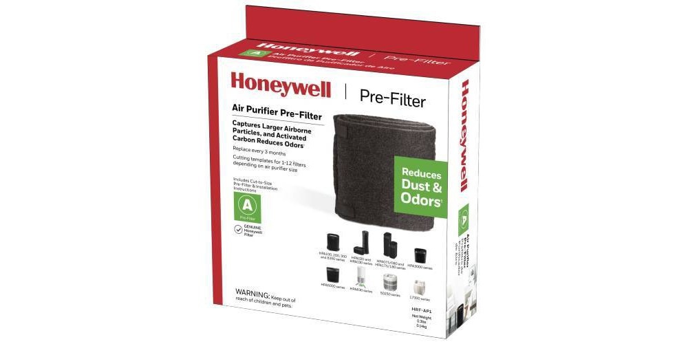 slide 2 of 4, Honeywell Air Purifier Cut-to-Size A Pre-Filters Reduces Dust and Odors, 1 ct