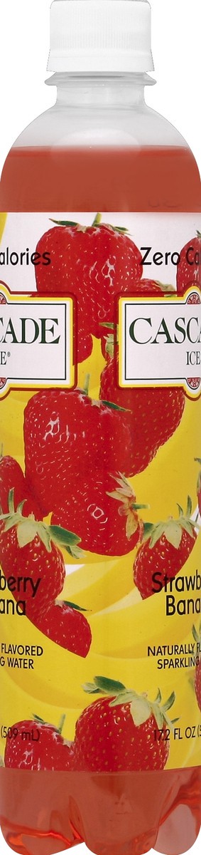 slide 3 of 4, Cascade Ice Strawberry Banana Sparkling Water, 17.2 fl oz