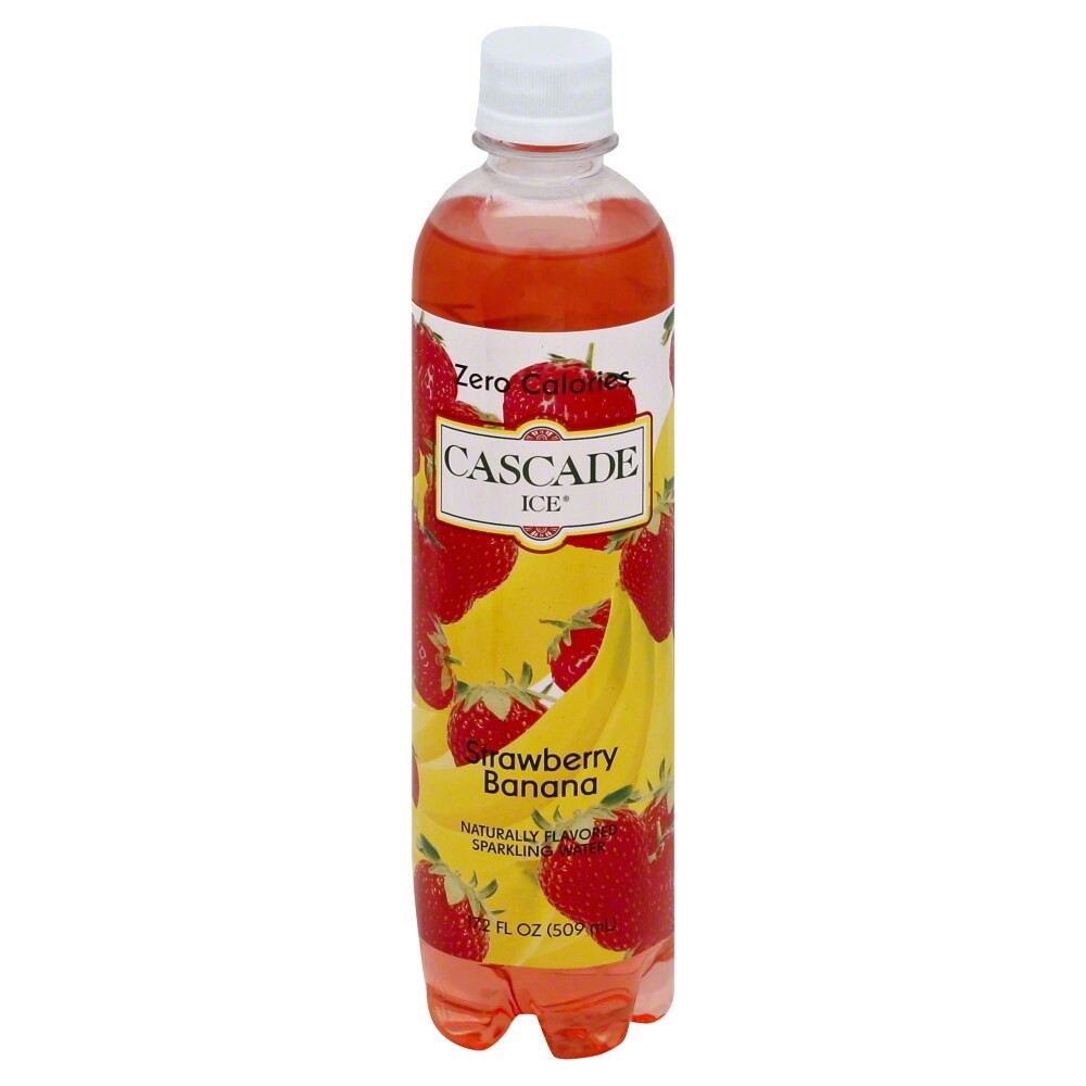 slide 1 of 4, Cascade Ice Strawberry Banana Sparkling Water, 17.2 fl oz