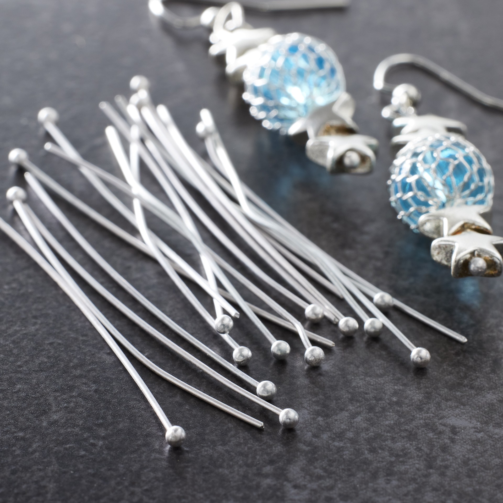 slide 2 of 2, Premium Silver Headpins By Bead Landing, 2 in