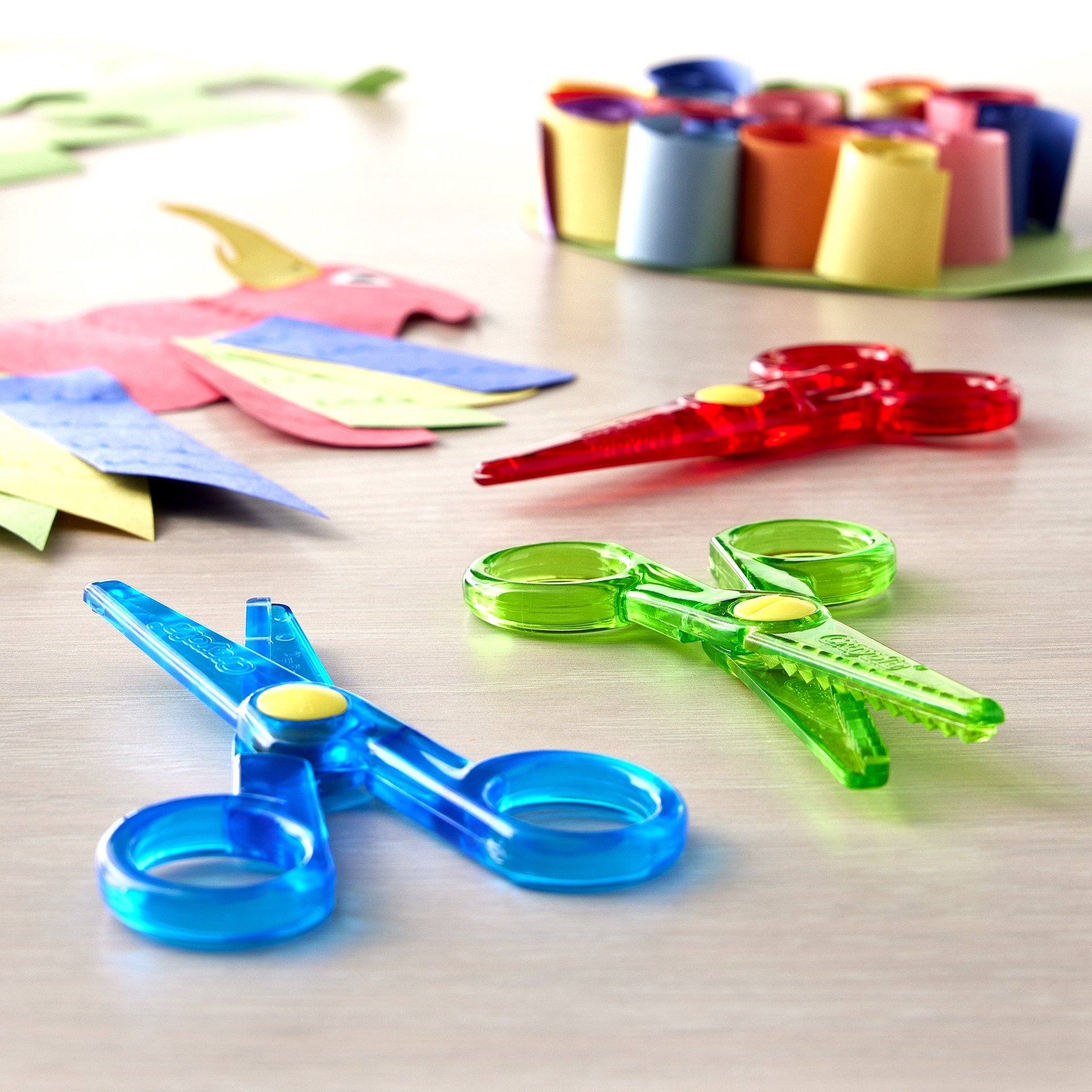 slide 3 of 5, Crayola Kid's Safety Scissors, 3 ct