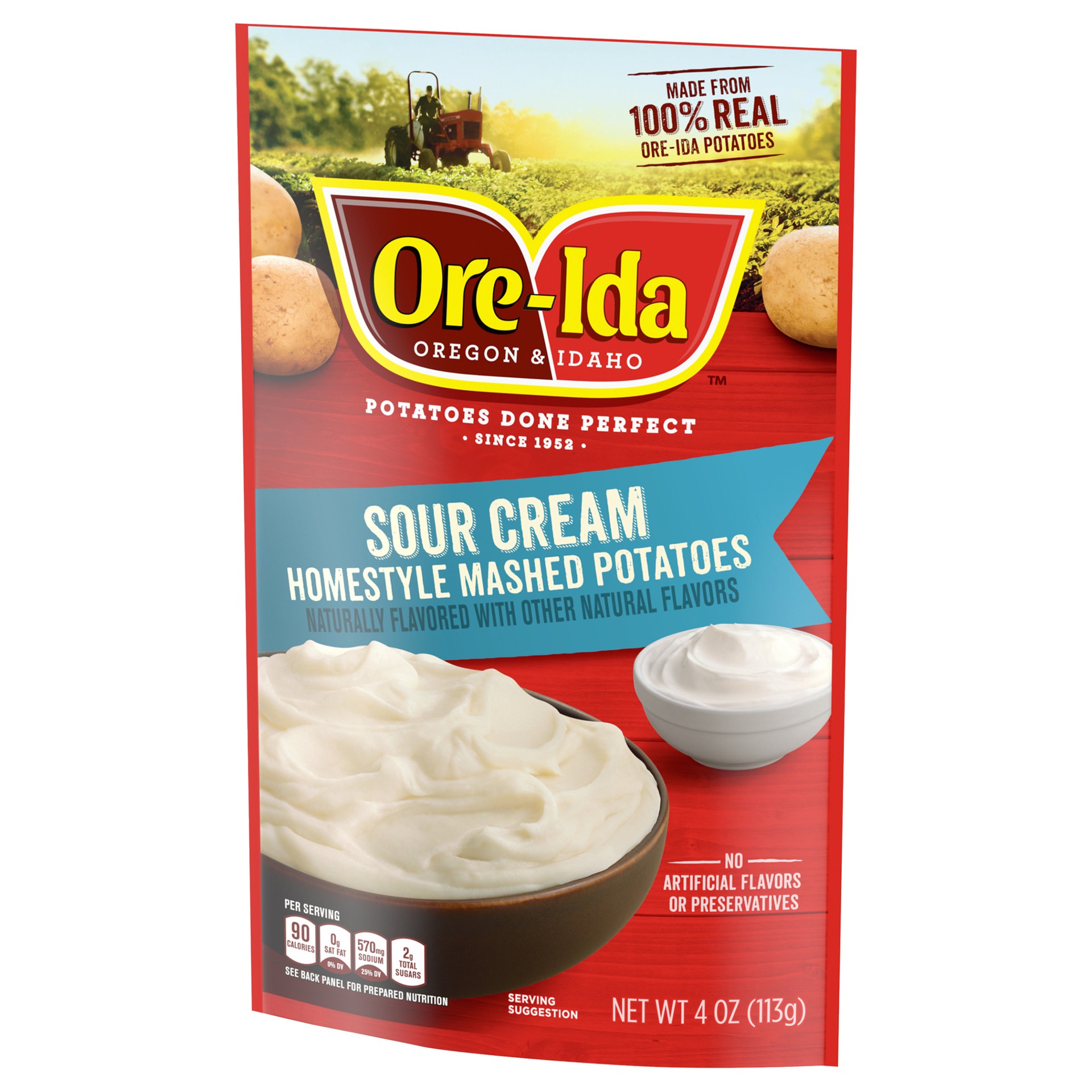 slide 5 of 5, Ore-Ida Sour Cream Homestyle Mashed Potatoes Side Dish Pouch, 4 oz