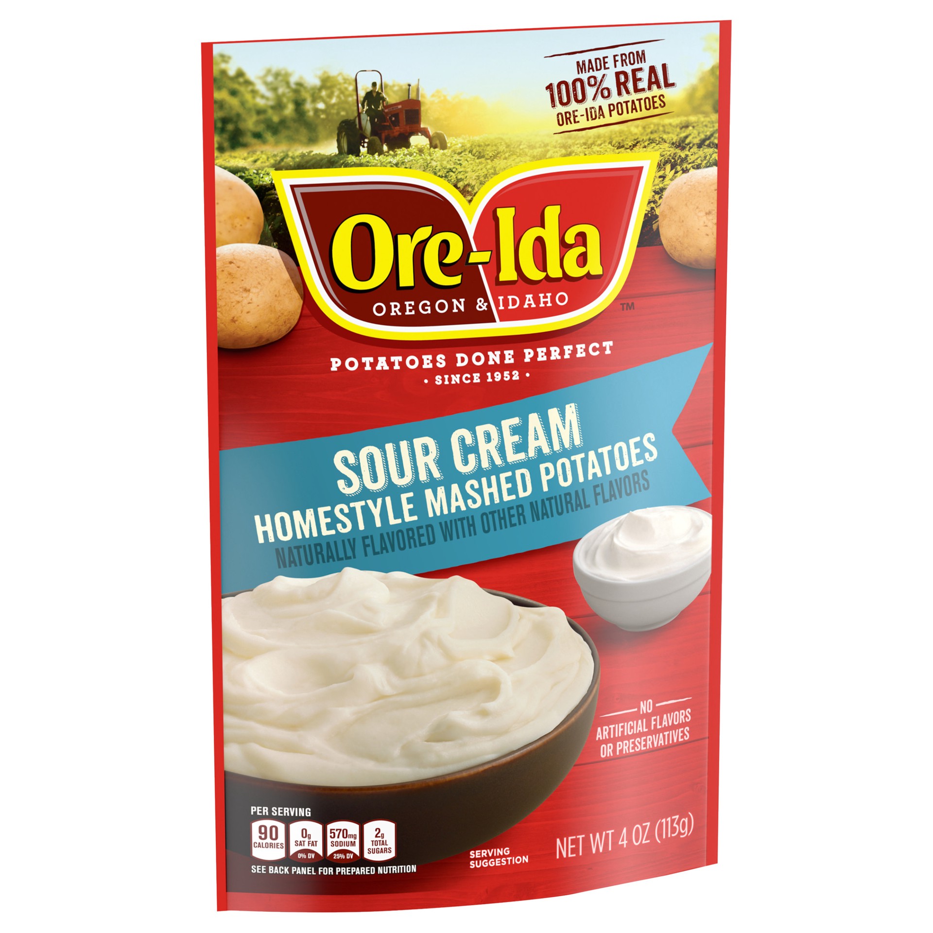 slide 3 of 5, Ore-Ida Sour Cream Homestyle Mashed Potatoes Side Dish Pouch, 4 oz