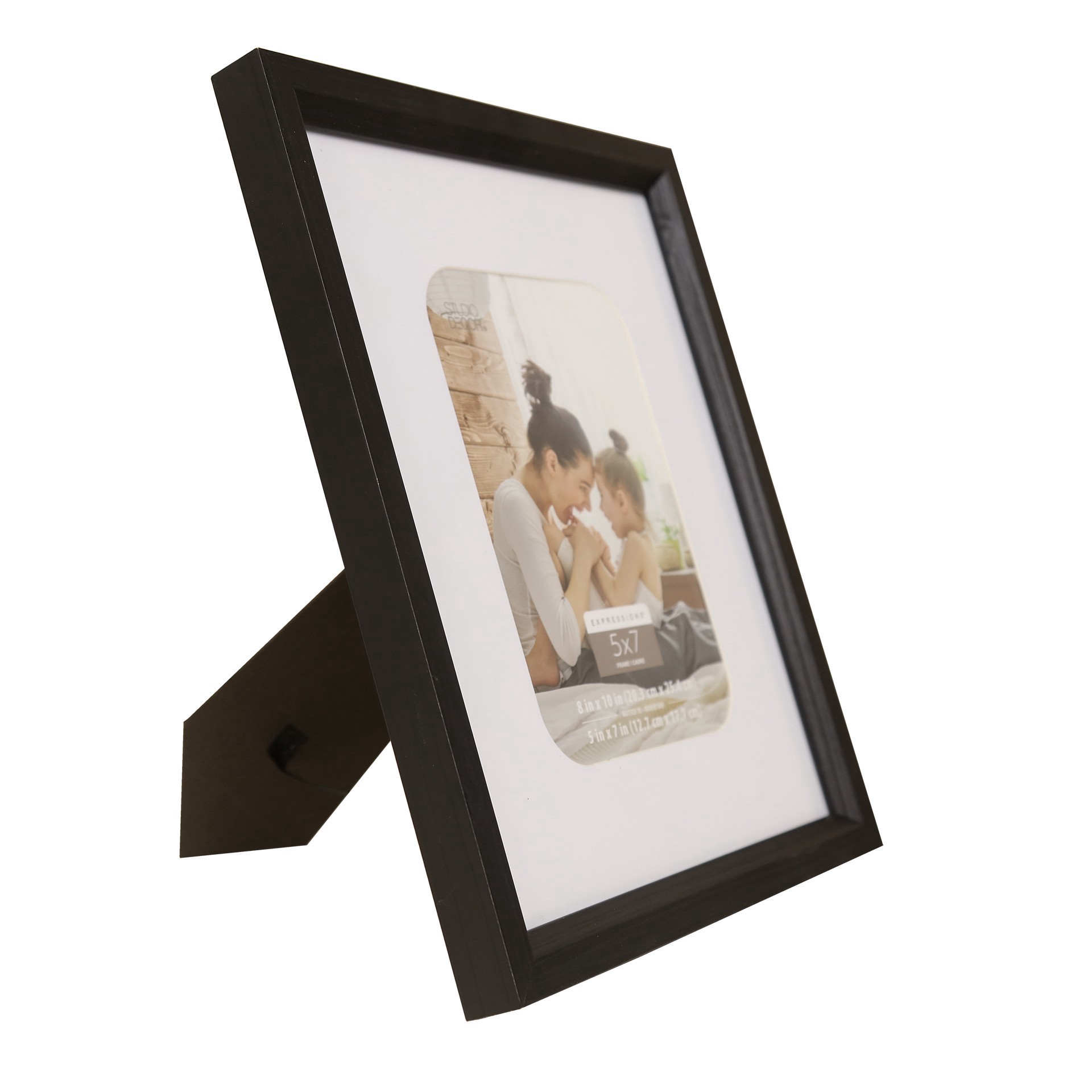 slide 2 of 4, Expressions 5" X 7" White & Black Frame With Mat By Studio Decor, 5 in x 7 in
