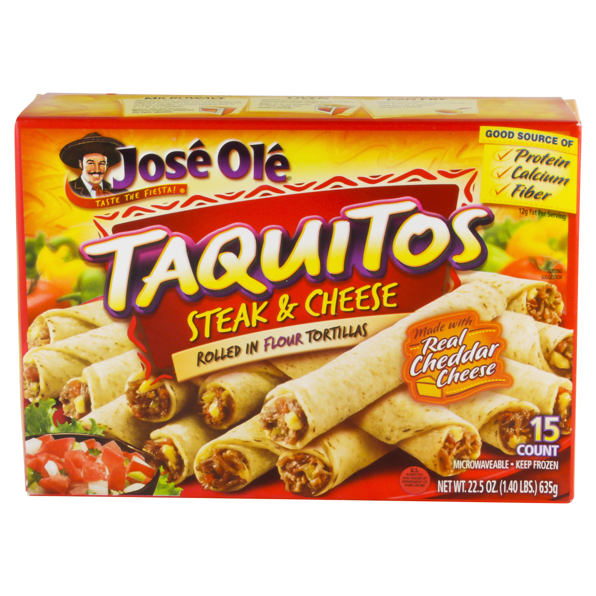 slide 6 of 6, José Olé Beef & Cheese Flour Taquitos, 15 ct; 1.5 oz