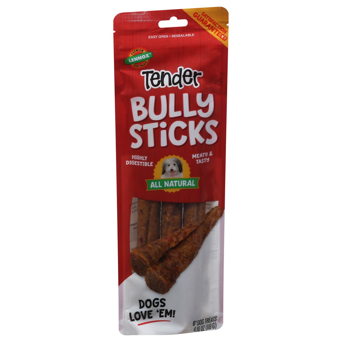 slide 5 of 9, Lennox 8 Inch Bully Sticks Dog Treats 4.16 oz, 4.16 oz