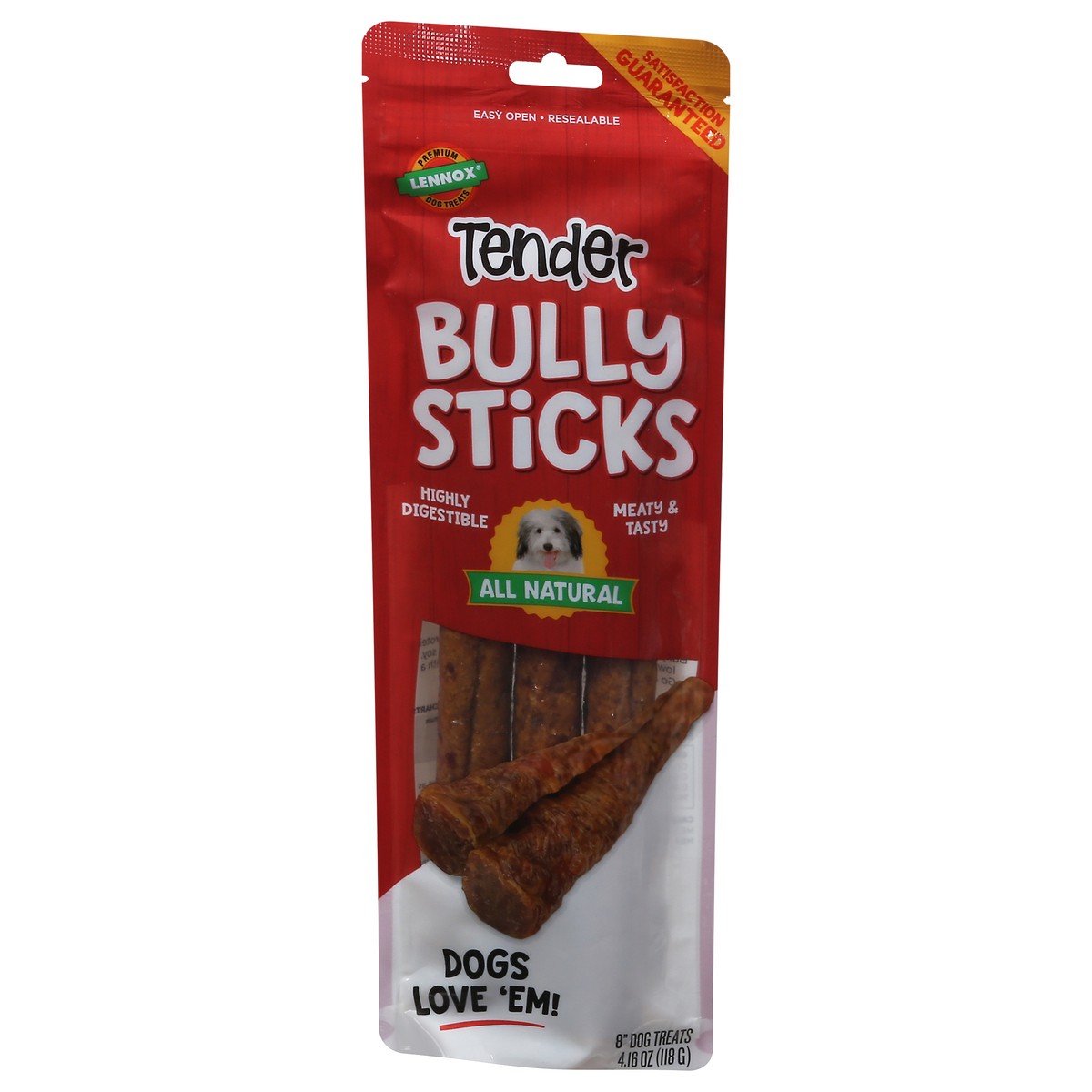 slide 4 of 9, Lennox 8 Inch Bully Sticks Dog Treats 4.16 oz, 4.16 oz