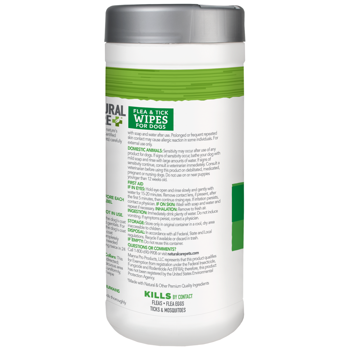 slide 2 of 2, NaturalCare Flea and Tick Wipes, 50 ct