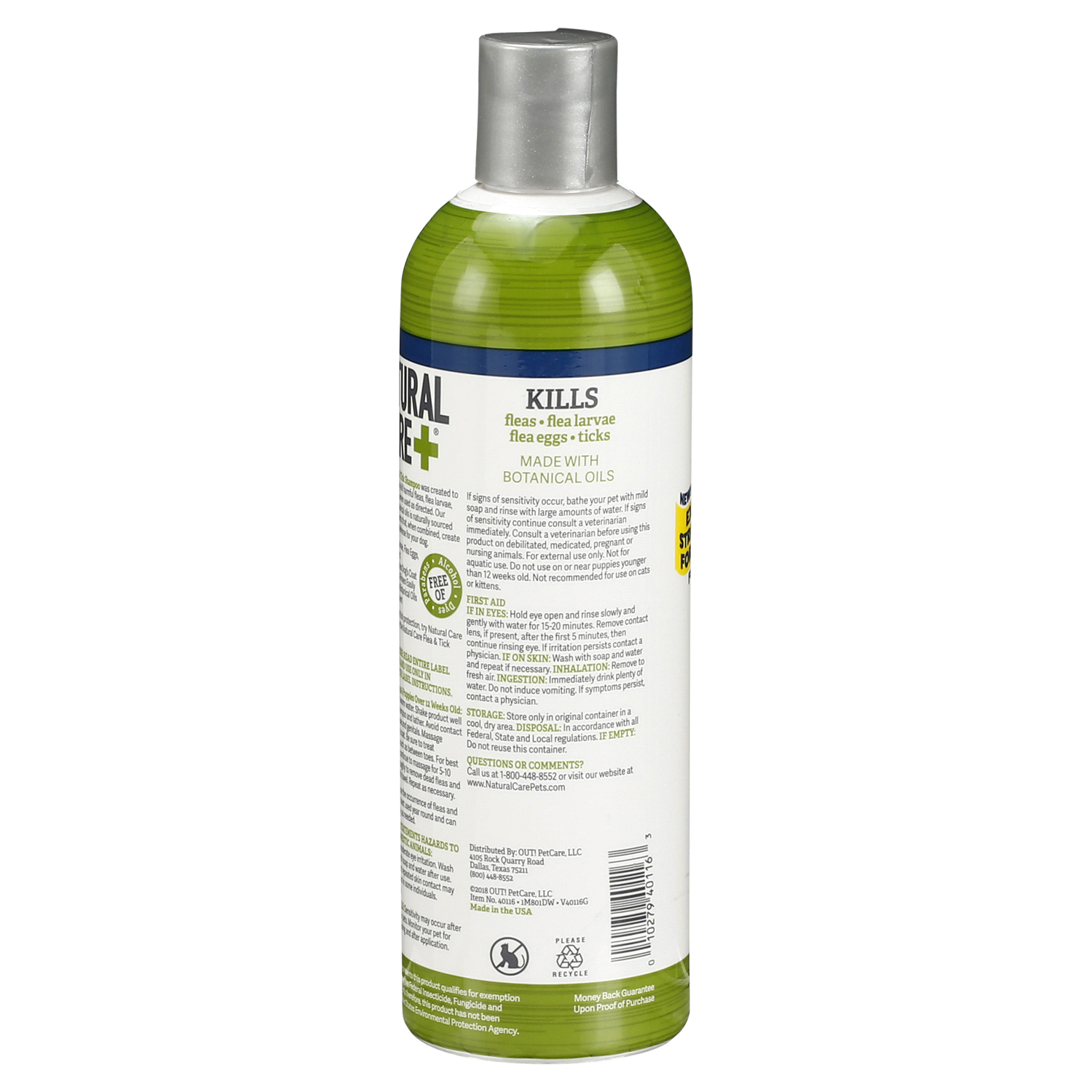 slide 2 of 3, Natural Care + Flea & Tick with Rosemary & Peppermint Oils Light Soothing Scent Shampoo 12 oz, 12 oz