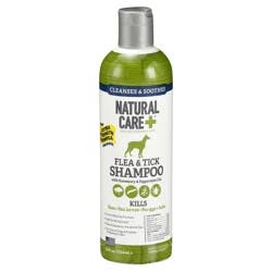 Natural Care + Flea & Tick with Rosemary & Peppermint Oils Light Soothing Scent Shampoo 12 oz