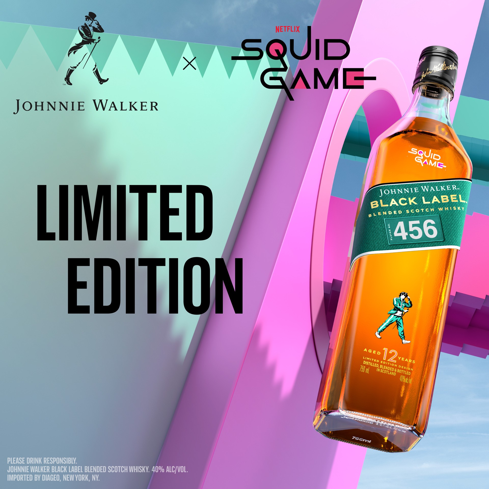 slide 6 of 6, Johnnie Walker Squid Game 12Yr, 750 ml