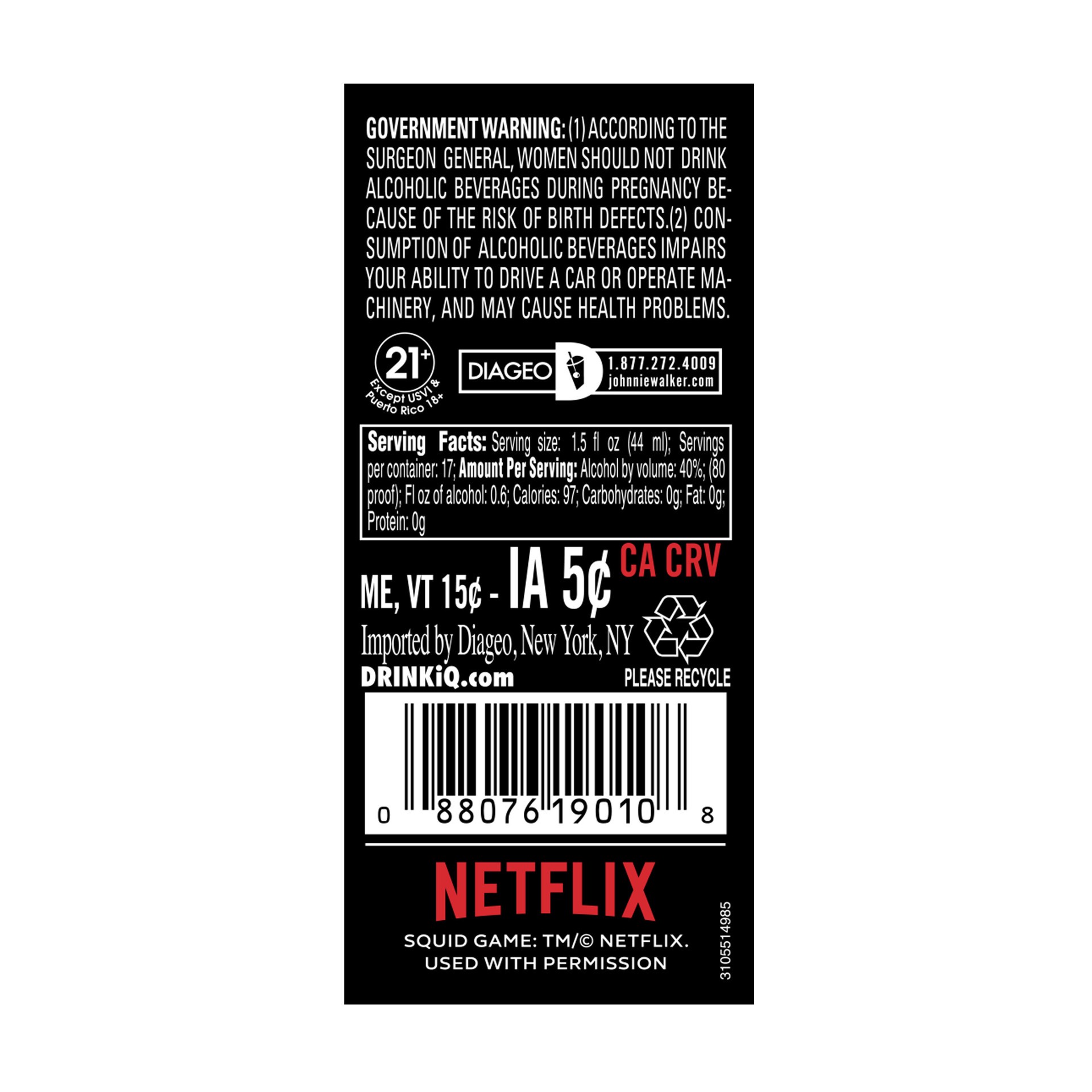 slide 2 of 6, Johnnie Walker Squid Game 12Yr, 750 ml