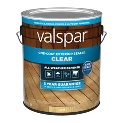 Valspar Pre-Tinted Clear Clear Exterior Wood Stain and Sealer in One ( 1-gallon )