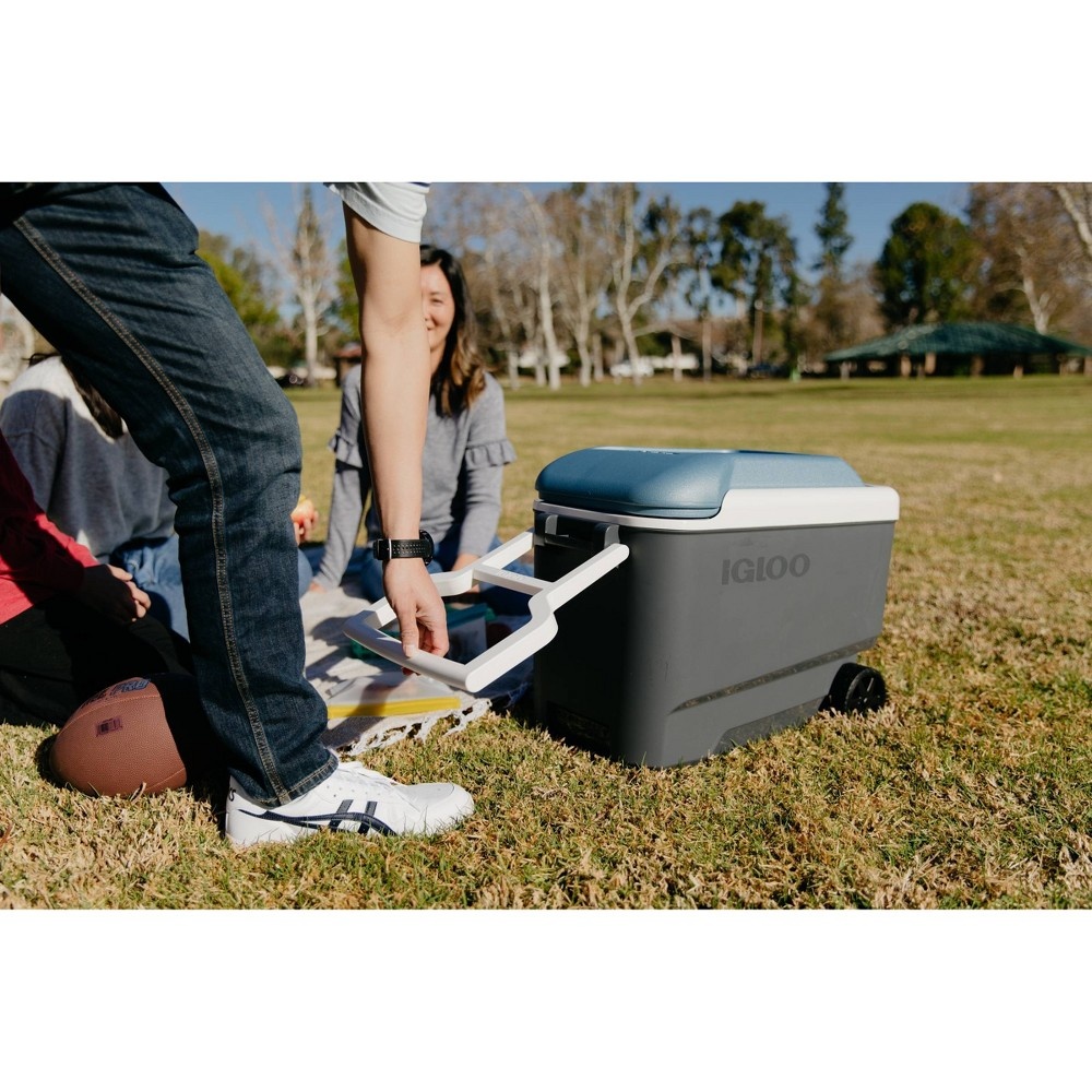 igloo quart maxcold cooler blue navy 40 qt