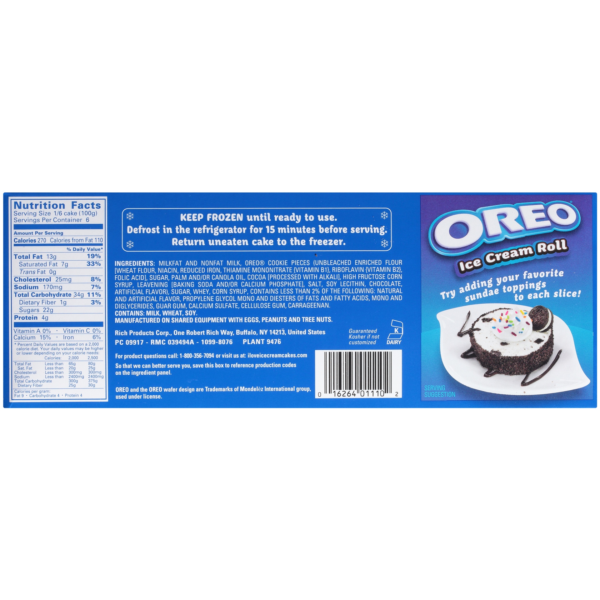 slide 4 of 6, Oreo Ice Cream Roll 32 oz, 32 oz
