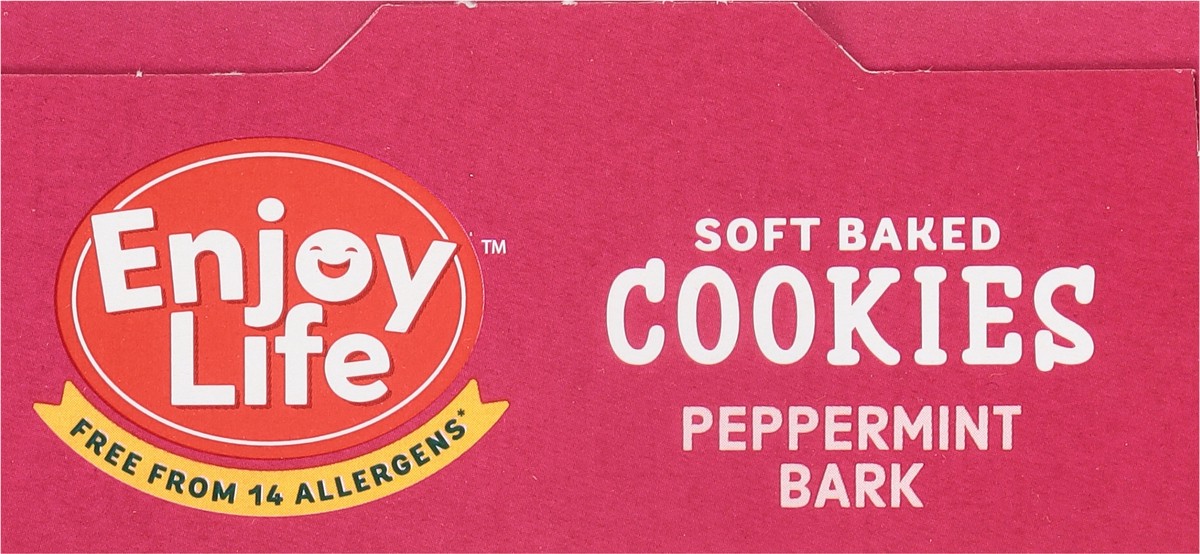 slide 9 of 9, Enjoy Life Peppermint Bark Soft Baked Holiday Cookies, 6 oz Box, 6 oz