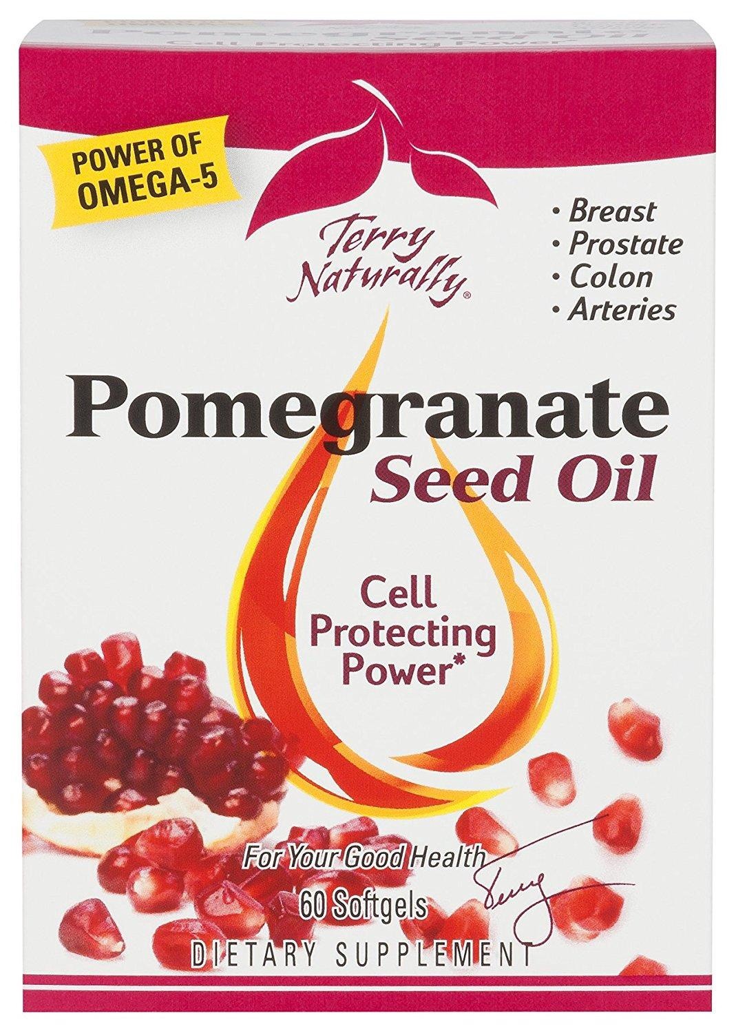 slide 1 of 1, Terry Naturally Pomegranate Seed Oil, 60 ct