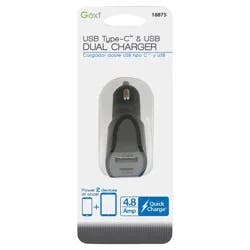 Custom Accessories GoXT 4.8 AMP USB Type A & C Dual Charger