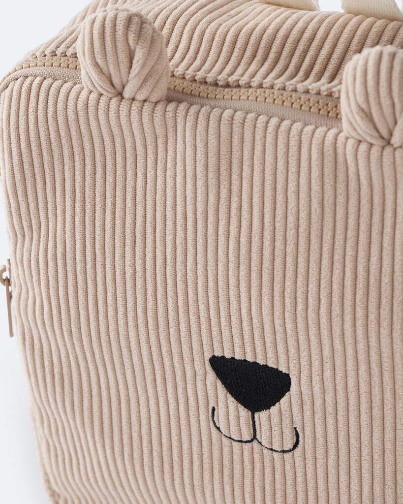 slide 2 of 6, Otteravenue Toddler Bear Corduroy Square Backpack - Tan Tan NS, 1 ct