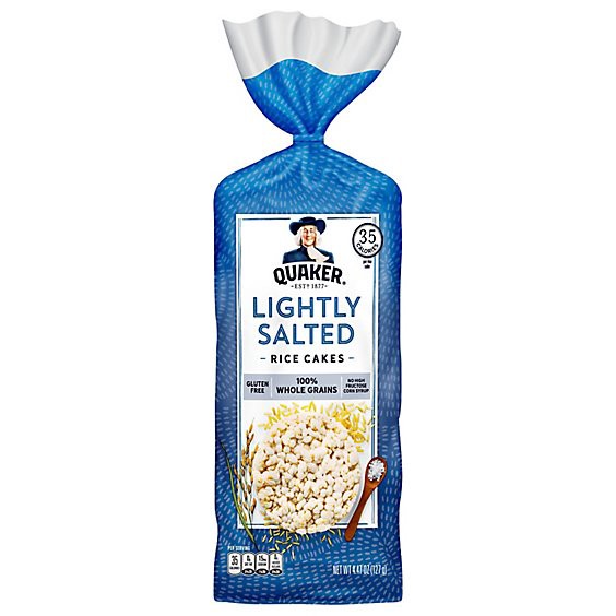 slide 1 of 5, Quaker Rice Cakes Gluten Free Lightly Salted - 4.47 Oz, 4.47 oz