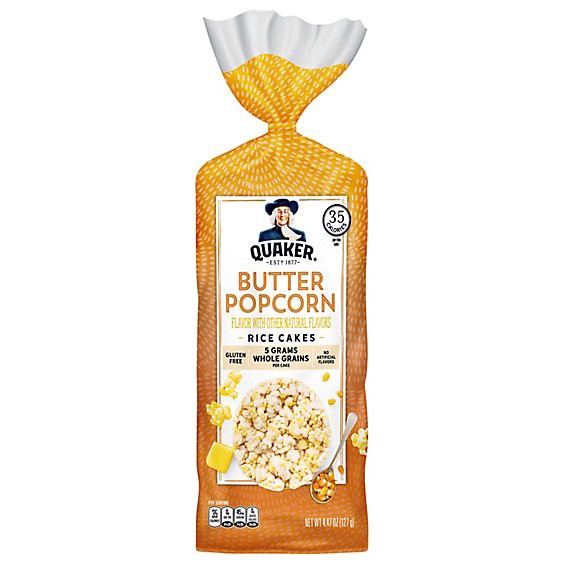 slide 1 of 6, Quaker Rice Cakes Buttered Popcorn - 4.47 Oz, 4.47 oz