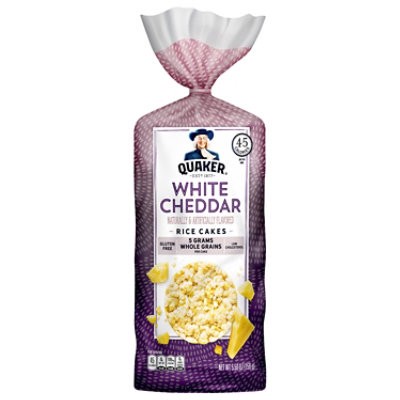 slide 1 of 1, Quaker Rice Cakes Gluten Free White Cheddar - 5.5 Oz, 5.5 oz
