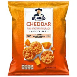 Quaker Popped Rice Crisps Cheddar Cheese - 6.06 Oz