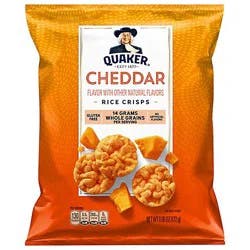 Quaker Popped Rice Crisps Cheddar Cheese - 6.06 Oz
