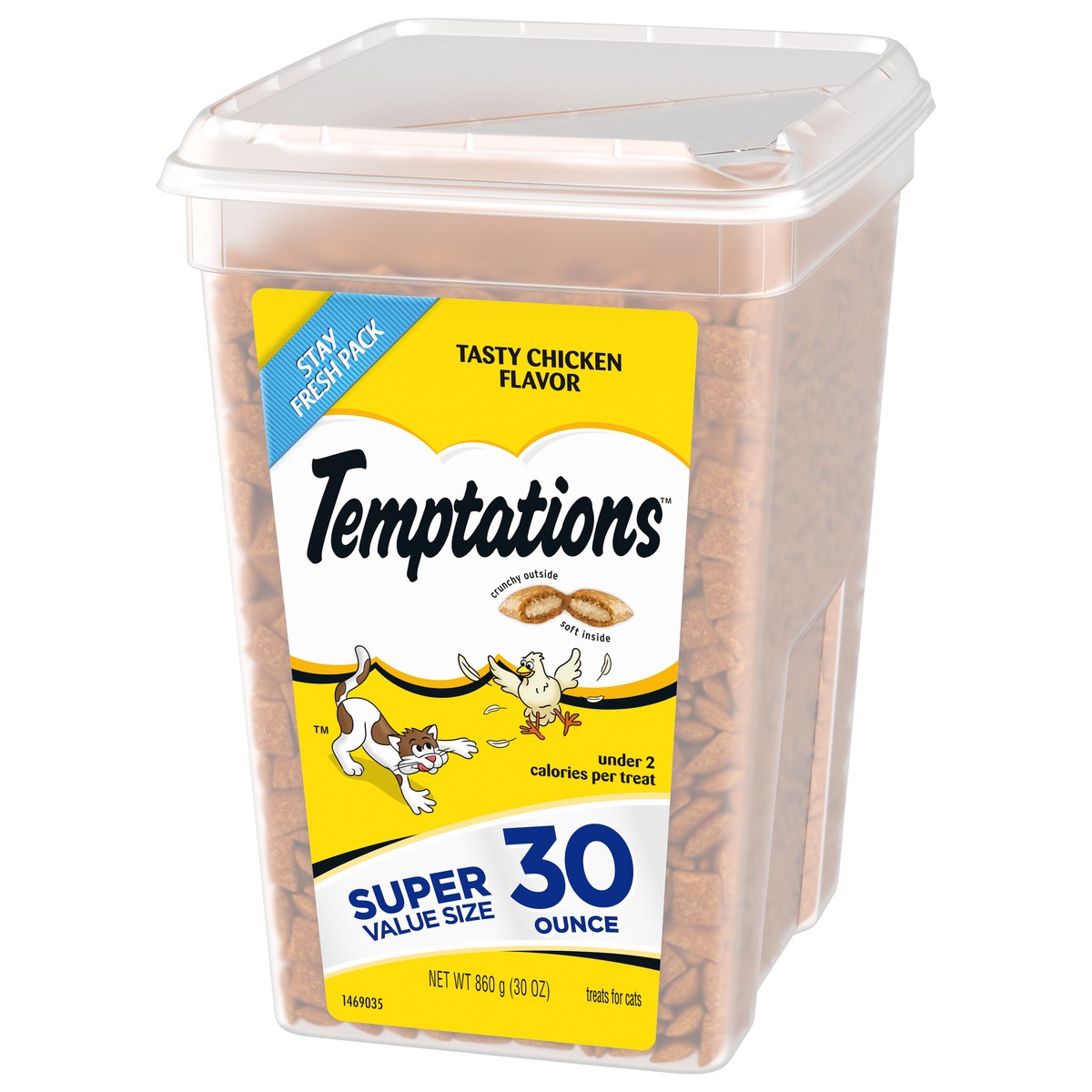 slide 2 of 9, Temptations Tasty Chicken Flavor Treats for Cats Super Value Size 30 oz, 30 oz
