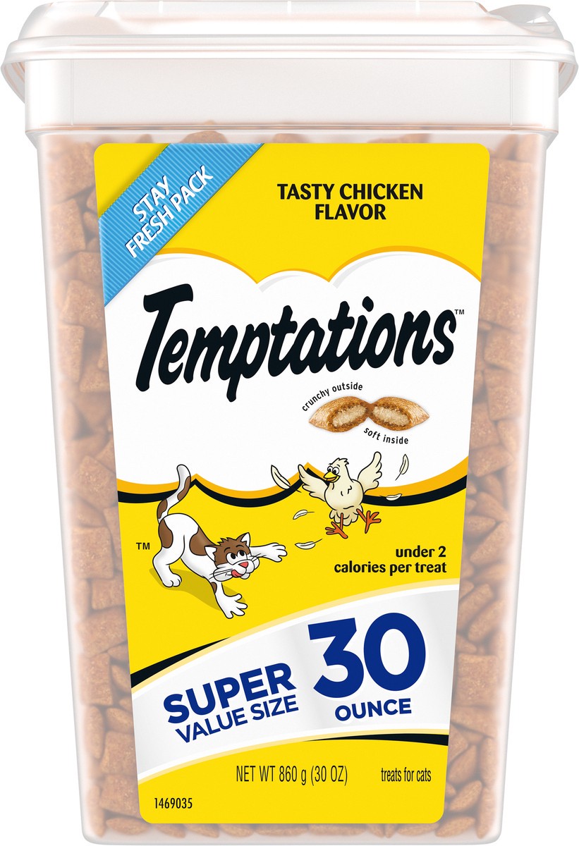 slide 5 of 9, Temptations Tasty Chicken Flavor Treats for Cats Super Value Size 30 oz, 30 oz