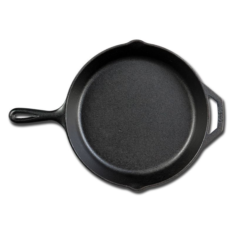 slide 2 of 4, Lodge 10.25" Cast Iron Skillet: Preseasoned, Tarnish & Heat-Resistant, Gas & Electric Compatible, 6" Handle, 1 ct